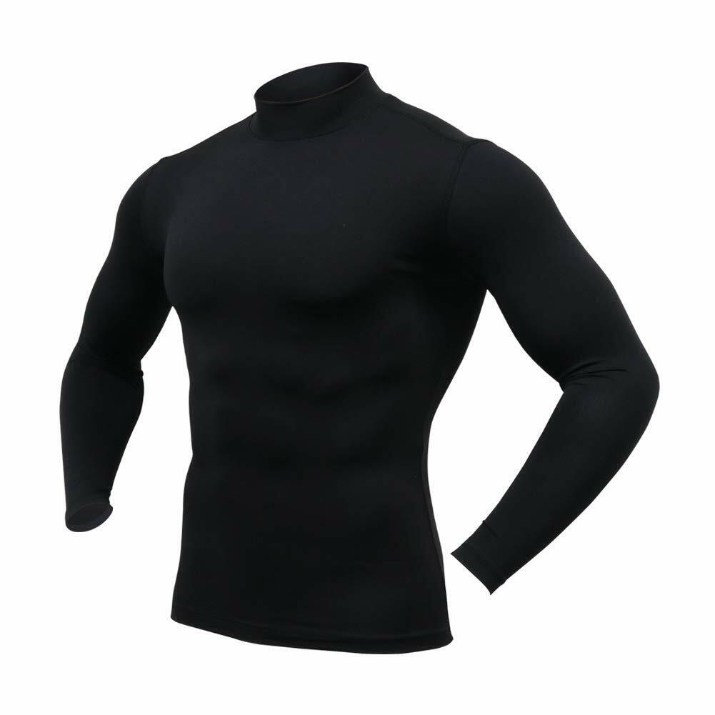 ARMEDES Mens Mock Long-Sleeved T-Shirt Cool Dry Compression Baselayer AR 53 - Picture 5 of 34