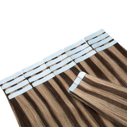 Invisible Tape In Human Hair Extensions Remy Glam Seamless Skin Weft Full Head - Picture 24 of 116