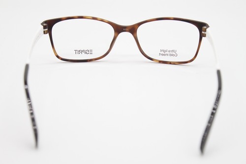 NEW ESPRIT ET17444N COLOR-545 HAVANA WHITE BLACK AUTHENTIC EYEGLASSES 52-17 - 第 4/4 張圖片