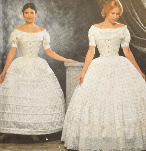 Civil War Costume Reenactment Hoopskirt Dress Pattern Uncut Size HH 6 8 10 12 - Picture 1 of 3
