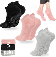 Non-Slip Pilates Yoga Socks with Grips for Women - Athletic Grippy Socks