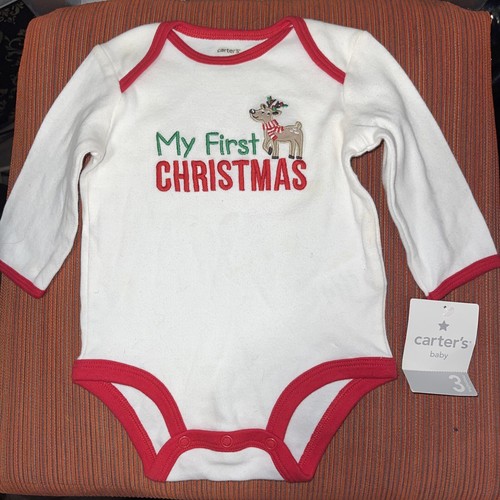 CARTER'S My First Christmas 1 Piece Outfit Size 3 Months