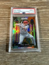 2021 Panini Prizm #SG-1 Mike Trout Stained Glass cosmic haze prism PSA 10