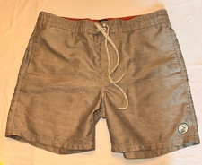 Caribbean Joe Swim Trunks XL Gray Texture Look Board Shorts 7" Inseam Beach