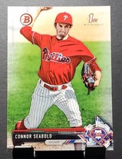 2018 Bowman #BD-77 Connor Seabold PHILLIES 1st Bowman baseball card⚾️NM/MT