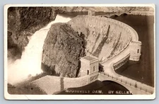 Postcard AZ Arizona RPPC Roosevelt Dam Kelley Real Photo c1950s AW2