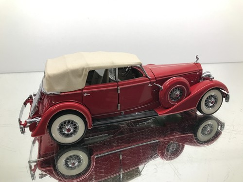FRANKLIN MINT PACKARD CONVERTIBLE SEDAN 1934 -RED 1:24- HIGH QUALITY - Imagen 9 de 12