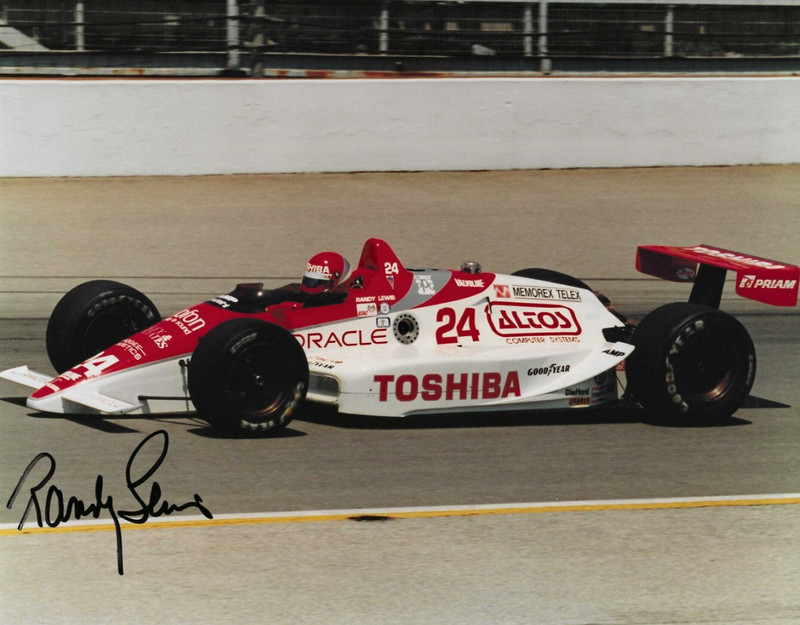 Autographed Randy Lewis USAC  Indy 500  IndyCar  Racing Photograph