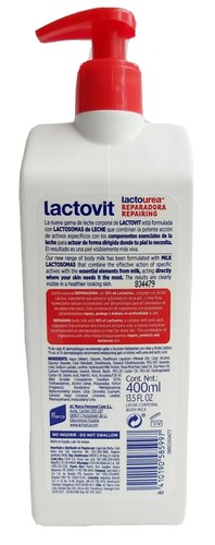 (2 PACKS /13.53 fl. oz.) LACTOVIT LACTOUREA BODY MILK CREAM REPAIRS & CARES SKIN - Picture 3 of 6