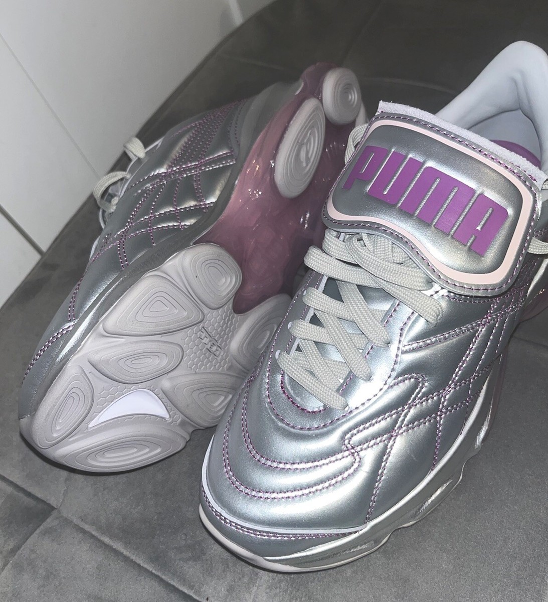 Purple depuffed puma shoes 3m