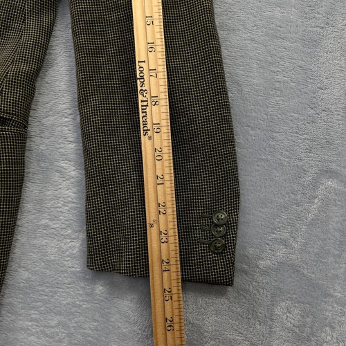 Ermenegildo Zegna Coat Blazer 40R Switzerland Made Wool Green Multi Basketweave - Picture 14 of 16