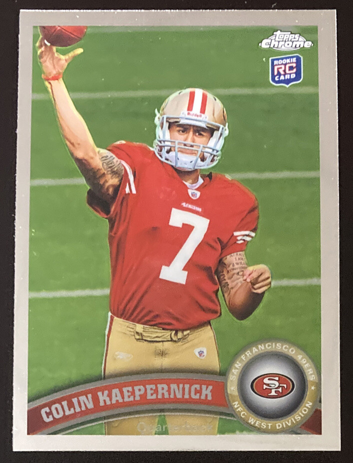 Colin Kaepernick 2011 Topps Chrome Rookie Card #25 (4927) ex shape