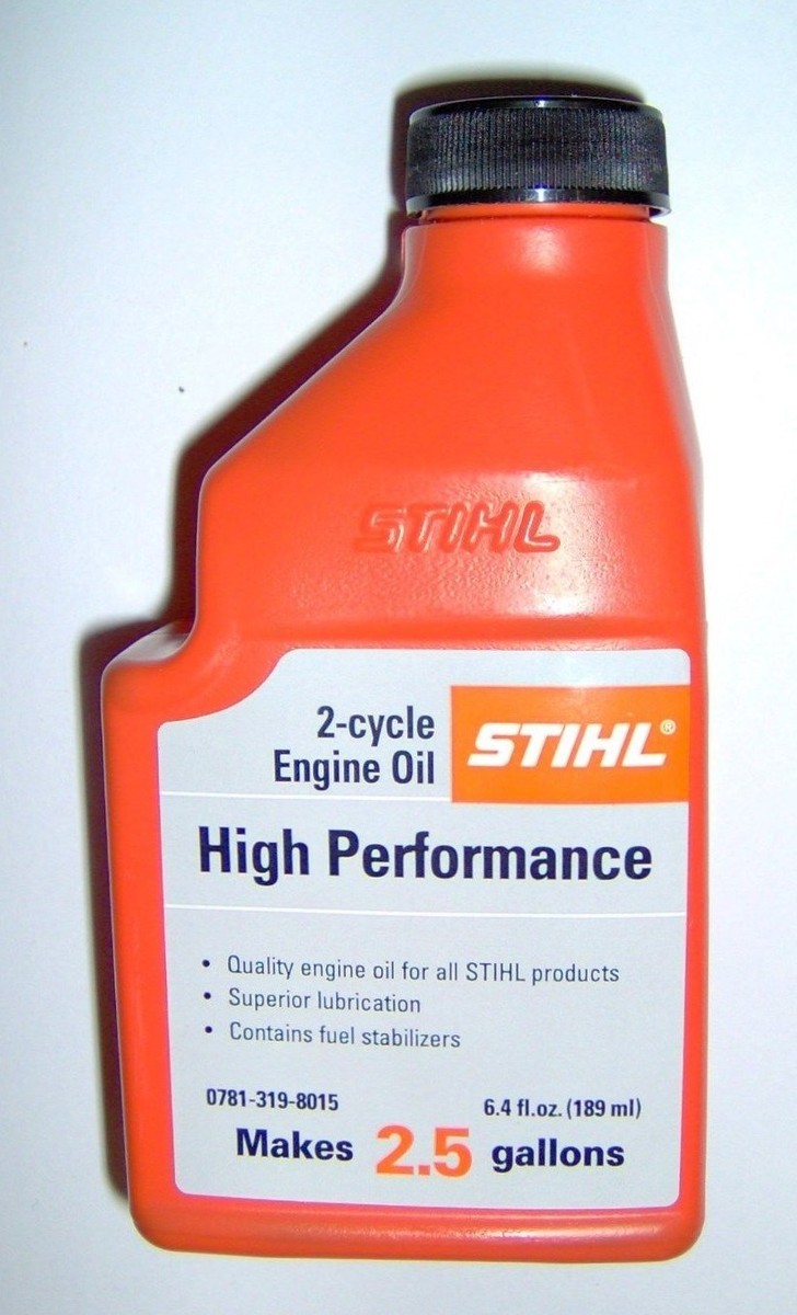 1 High Performance 2 cycle Engine Oil 6.4oz MAKES 2.5 GALLON STIHL
