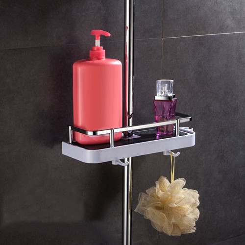 Bathroom Shelf Shower Pole Rack Storage Organiser Tray Holder TK - Picture 3 of 28