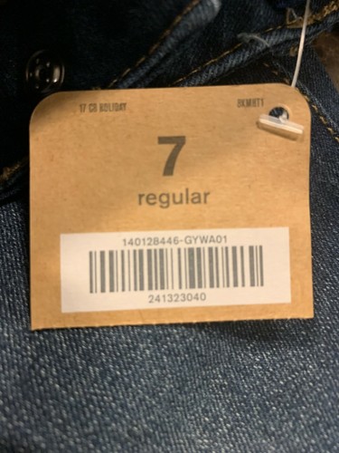 NWT CRAZY 8 Girls Size 7 Reg Denim BOOTCUT Jeans Pants Adjustable Waist C81018 - Picture 12 of 12