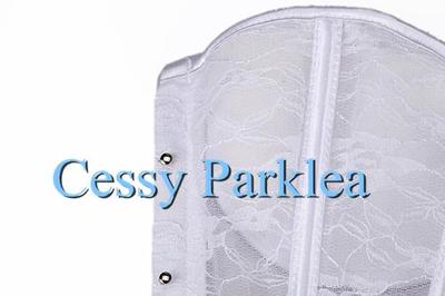 lace up layered corset（white,F） Amazon.com: White Floral Boned Strapless Overbust bridal