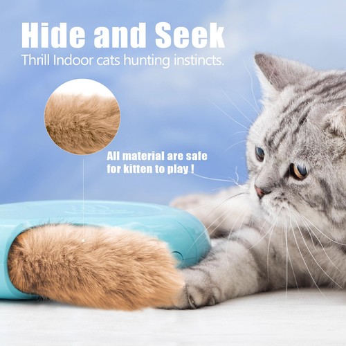 Cat Toys,Interactive Fluffy Ball,Squeak Hide and Seek in a Mice Hole,Smart Ki... - Foto 3 di 7