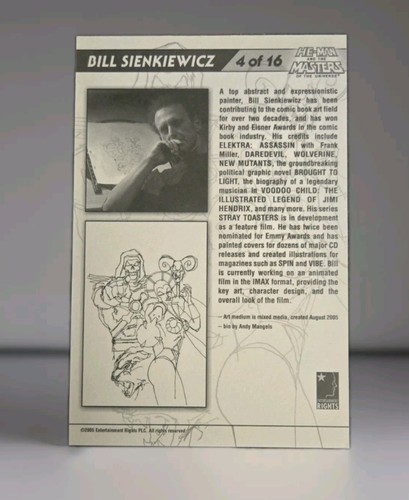 2005 Masters Of The Universe Art Card By Bill Sienkiewicz - Picture 2 of 2