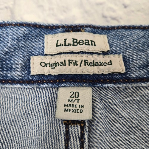 L.L. Bean Women's Jeans Original Fit Relaxed Tapered Dbl L sz 20 MT Medium Tall - Bild 5 von 14
