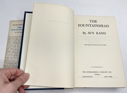 The Fountainhead by Ayn Rand Hardcover Book Book Club Edition 1968 - Picture 9 of 14