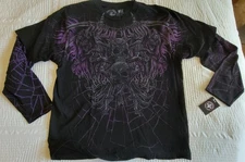 Affliction Men's 2fer 2X Large Darkness Falls T Shirt-Brand New With Tags