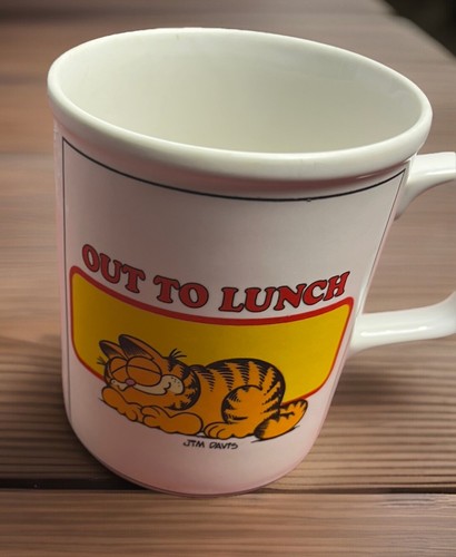 Vintage 1978 Enesco Garfield Lot Of 2 Coffee Cup Mug- Jim Davis - Picture 2 of 4