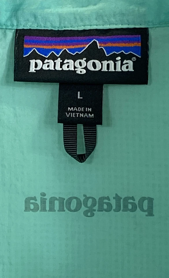 Chaleco cortavientos Patagonia Houdini verde menta ligero cremallera completa para mujer L Foto 3 de 4