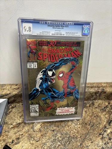 Marvel Comics Amazing Spider-Man #375 CGC 9.8 Holo-graphic Key Issue 1993