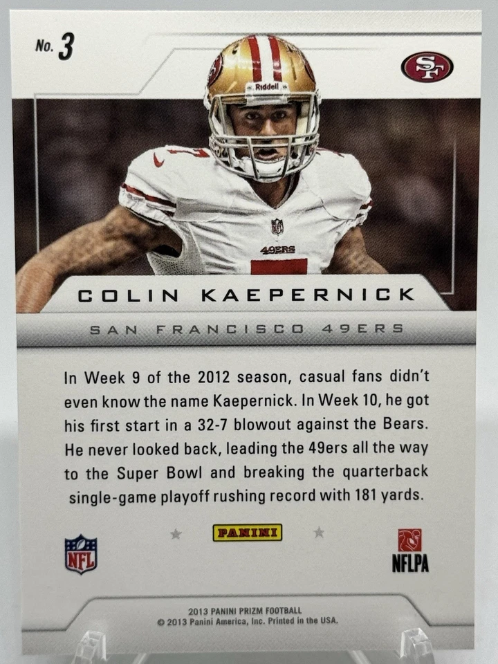 Colin Kaepernick 2013 Prizm Brilliance #3 Insert San Francisco 49ers - Image 2 of 2