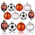 12Pcs Christmas Sport Ball Ornaments, Sports Ornaments Basketball Baseball Fo...