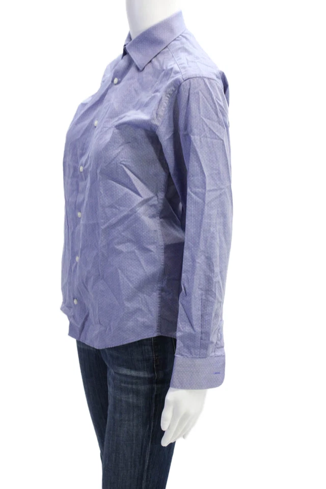 Camisa de vestir Michael Kors para niños con botones azul algodón talla 14 Foto 2 de 4