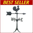 Elegant 24” Rooster Weathervane - Rust-Free Aluminum, Ideal for Outdoor Decor