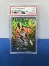 2002-03 Topps Pristine Gold Refractor Die-Cut Gary Payton 44/99 #21 PSA 9 POP 6