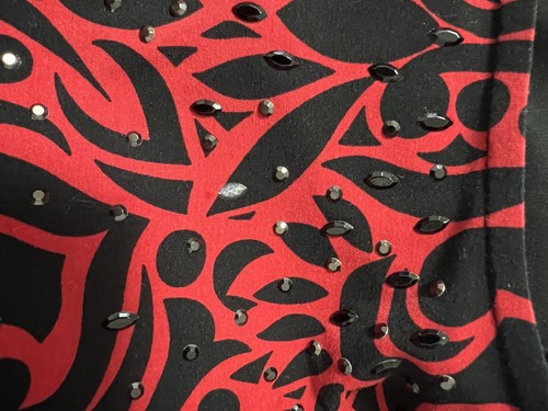 Style & Co rot schwarz Langarm Pullovet Tunika Top 1X - Bild 2 von 6