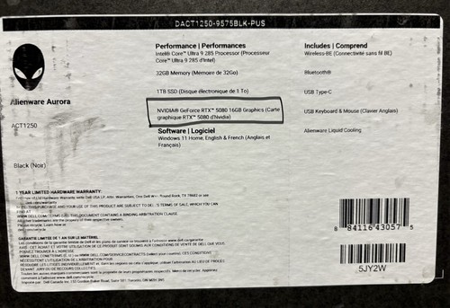 Alienware/Dell OEM NVIDIA GeForce RTX 5080 16GB GDDR7 Graphic Card-Read DESC - Picture 9 of 9