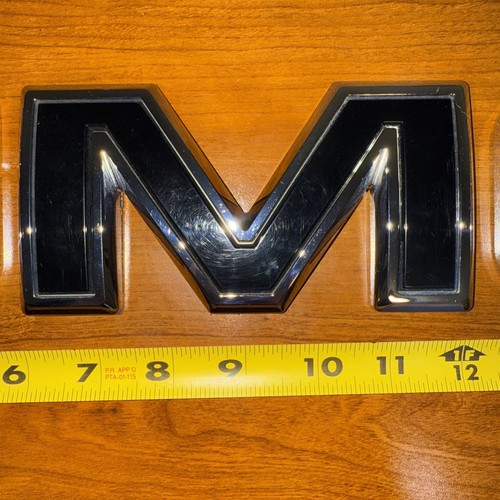 2019-2024 Rear Emblem Chrome Black GMC Fit For Sierra 1500 2500HD Tailgate - Picture 3 of 4