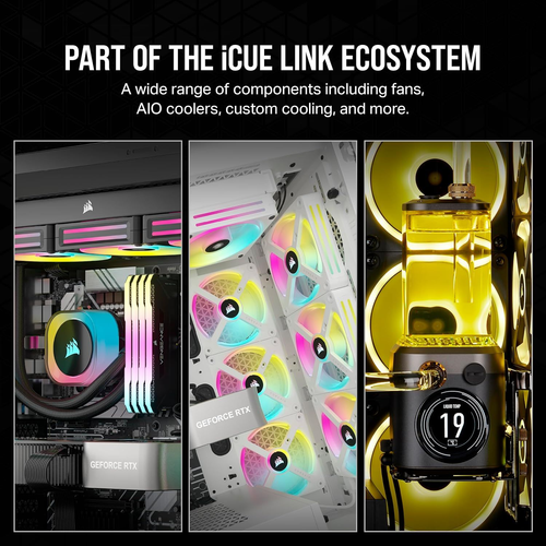 Corsair iCUE LINK H150i RGB Liquid CPU Cooler - 360mm AIO - AIO, Black - Afbeelding 9 van 11