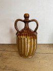 Antique c1880 Olive Oil Stoneware Pot Pottery Urn Jar Display Prop Large 12"