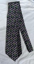 Vintage 90s Looney Tunes Neck Tie Marvin The Martian 100 Silk Warner Bros Blue
