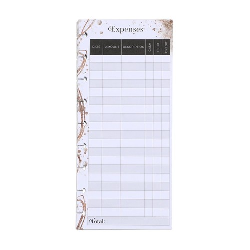 Happy Planner Classic "Budget Better" Expenses Half Sheet Paper, 60 Sheets - Picture 3 of 4