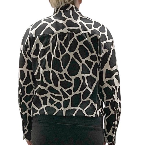 Giacca leggera Marc Cain stampa animalier doppia zip intera stile safari donna N4 - Foto 4 di 8