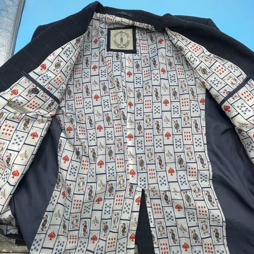 Chaqueta Blazer Traje Cavani Para Hombre Azul Marino, Forro para Tarjetas Calce Ajustado - Imagen 11 de 14