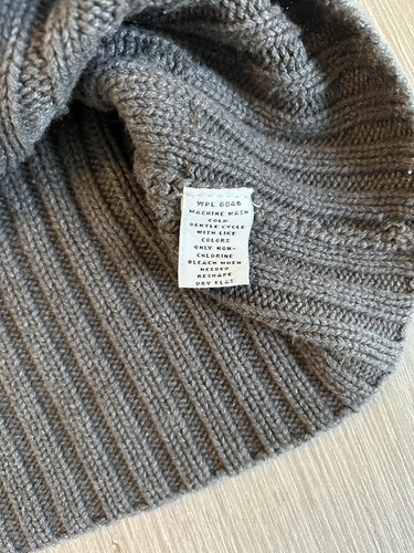 Damen Style & Co Grobstrick Zopfmuster 1/4 Knopf Pullover Pulli Kapuze Grau XL. - Bild 8 von 11