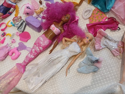 Barbie / Disney Doll Bundle -8 Dolls, Gymnastic, Mermaid, Princess, Accessories - Picture 3 of 16