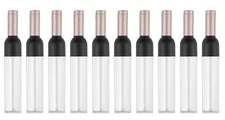Empty Lip Gloss Tubes Wine Shaped Clear Plastic Mini Refillable 5ml 10 PCS