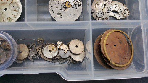 ASSORTED GENTS CHRONOGRAPH PARTIAL MOVEMENTS DIALS COG PARTS EBERHARD AVIA PARTS - Picture 4 of 11
