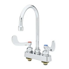 T S Brass B-1141-04-CR 4" Deck Mount Workboard Faucet w/ 5-3/4" Swing Gooseneck