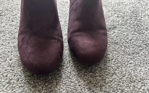 Womens Nine West Boots, Size 8, Wide, Purple, Chelsea, Zip Closure - Picture 6 of 9
