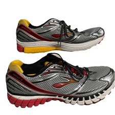 Brooks Ghost 6 Men Running Shoes Narrow (B) Silver Red Yellow US14 UK13 EUR48.5 