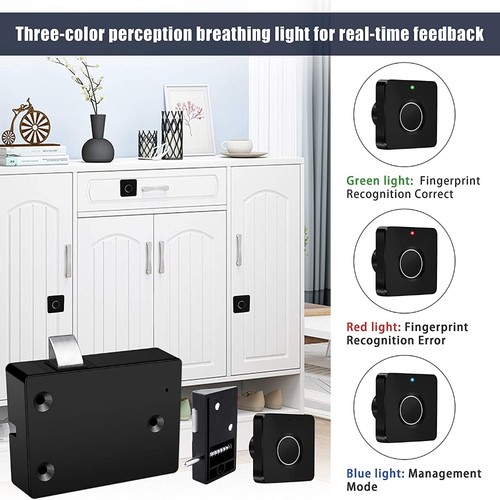 Home Biometric Door Lock Drawer Electronic Lock Security Lock Fingerprint Lock - Picture 11 of 12